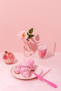Pink breakfast II Still life photography by Marianne Taylor.