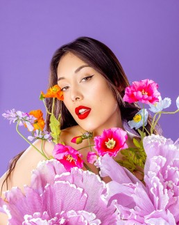 Into Spring. Colourful floral editorial photography. Art direction and photography by HIYA MARIANNE photo production studio.