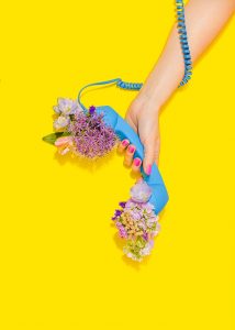 When Nature Calls. Colourful still life photography with art direction and floral styling by HIYA MARIANNE photo production studio.