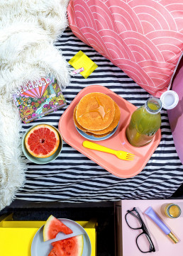 Girl Mess. Colourful still life product photography with art direction and styling by HIYA MARIANNE photo production studio & prop styling by Propped Up.